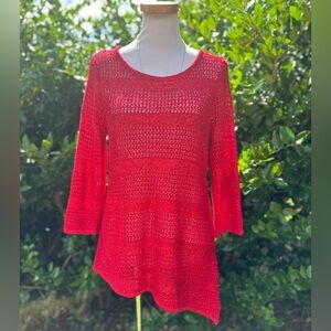 Alfani Red Crew Neck Sweater